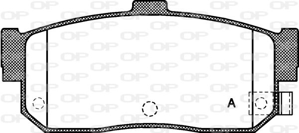 OPEN PARTS stabdžių trinkelių rinkinys, diskinis stabdys BPA0366.22